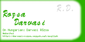 rozsa darvasi business card